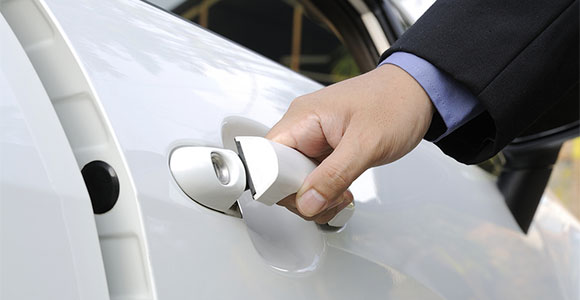 driver opening car door